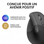 SOURIS ERGONOMIQUE VERTICALE SANS FIL LOGITECH LIFT – pour droitiers (910-006473) – Image 6