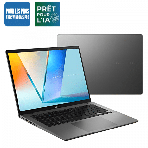 ASUS VIVOBOOK 14 M3407KA-PRO-OLED-SF8X 14" AMD RYZEN AI 5 330 / 16GO / 512GO SSD / Win 11 Pro / Gar 3 ans / (90NB16P1-M004L0) – POUR LES PROS / DEMANDEZ UN DEVIS GRATUIT