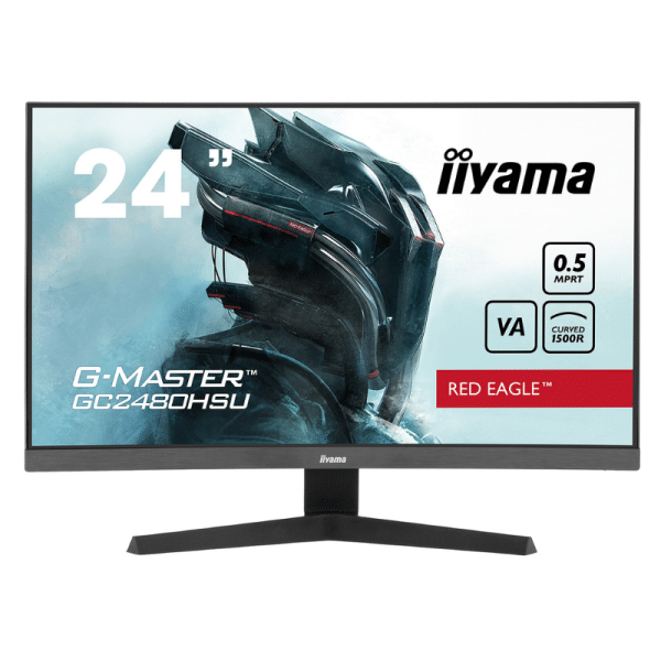 MONITEUR PC IIYAMA 23.6" LED INCURVE - G-MASTER GC2480HSU-B1 RED EAGLE / 0.5ms / 180Hz / HDMI/DP