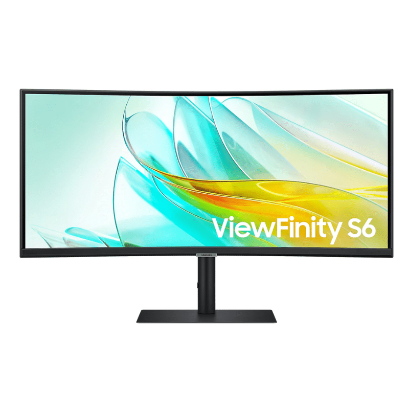 MONITEUR PC SAMSUNG VIEWFINITY S6 34″ LED INCURVE – HDMI/DP USB-C Regl en Hauteur (LS34C652UAUXEN)