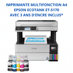 IMPRIMANTE MULTIFONCTION COULEUR A4 ECOTANK ET-5170 avec 3 ans d'encre inclus (C11CJ88402)