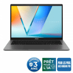 ASUS VIVOBOOK S14 OLED M3407KA-PRO-OLED-SF9X Copilot+ PC 14" OLED / AMD Ryzen AI 7 350, 8 coeurs / 16GO RAM / 512GO SSD / Win 11 Pro / Gar 3 ans (90NB16P1-M004M0) – CLIQUEZ POUR VOIR LES DÉTAILS / DEMANDEZ UN DEVIS GRATUIT