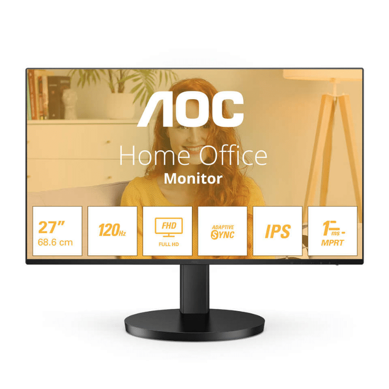 MONITEUR PC AOC 27″ IPS FHD / 1ms / 120Hz / HDMI-VGA / VESA 100×100 / HAUT-PARLEURS / Gar 3 ans (27B3HA2) – CLIQUEZ POUR VOIR LES DÉTAILS / APPELEZ POUR POSER VOS QUESTIONS