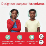 ALPINE MUFFY KIDS CASQUE ANTI-BRUIT 5-16 ANS 25dB MENTHE – Image 4
