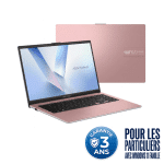 ASUS VIVOBOOK GO E1504FA-BQ5438W ROSE 15,6"/ AMD RYZEN 5 40, 4 coeurs / 16GO RAM / 512GO SSD / Win 11 Famille / Gar 3 ans (90NB0ZR5-M07LH0) – CLIQUEZ POUR VOIR LES DÉTAILS / APPELEZ POUR POSER VOS QUESTIONS