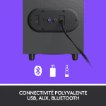 LOGITECH Z407 SYSTÈME DE HAUT PARLEUR POUR PC SANS FIL - 40W (980-001348) – Image 3