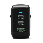 PORT CONNECT ADAPTATEUR SECTEUR GaN II, AVEC 2M CABLE, 2 X USB-C, USB TYPE A - 65 WATT (902065PEU) – Image 2