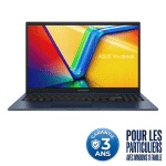 ASUS VIVOBOOK X1504VA-BQ912W 15.6" / INTEL CORE i7-1355U, 10 coeurs / 16GO RAM / 1TO SSD / Win 11 Famille / Gar 3 ans (90NB10J1-M013M0) – CLIQUEZ POUR VOIR LES DÉTAILS / APPELEZ POUR POSER VOS QUESTIONS